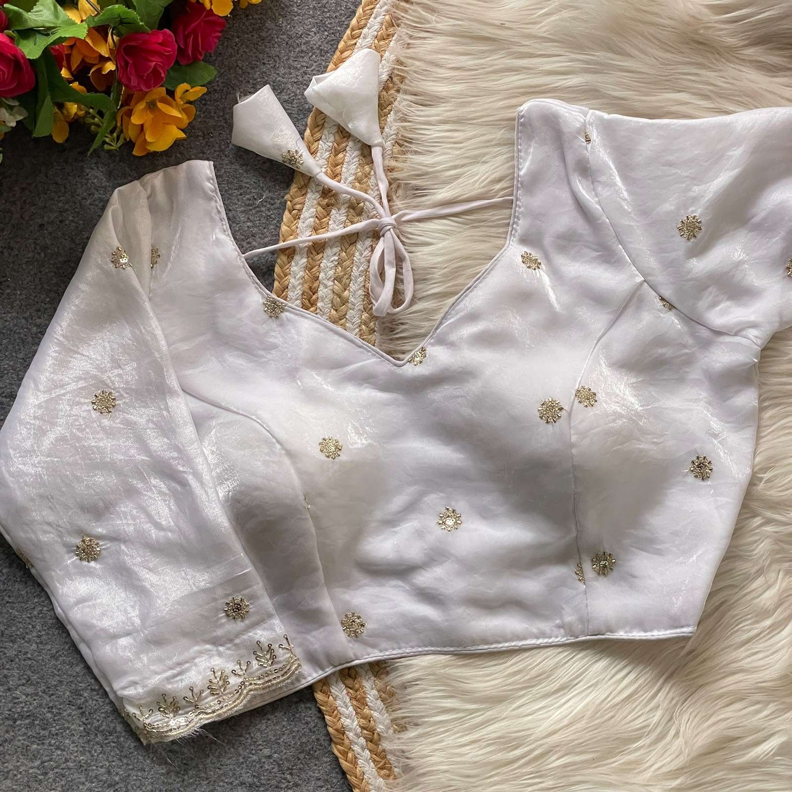 Space Beast Blouse Heavy Space Silk fabric fancy party wear blouse reseller in surat