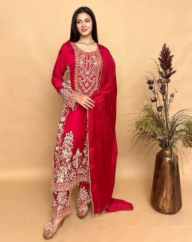 ST 256 WEDDING GEORGETTE PAKISTANI SUIT TRADITIONAL LUXURY PRET COLLECTION INDIA
