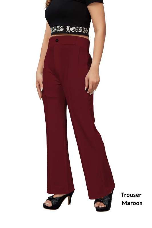 STYLISH TROUSER VALENTINO LYCRA ONE SIDE POCKET REGULAR PANT WHOLESALER