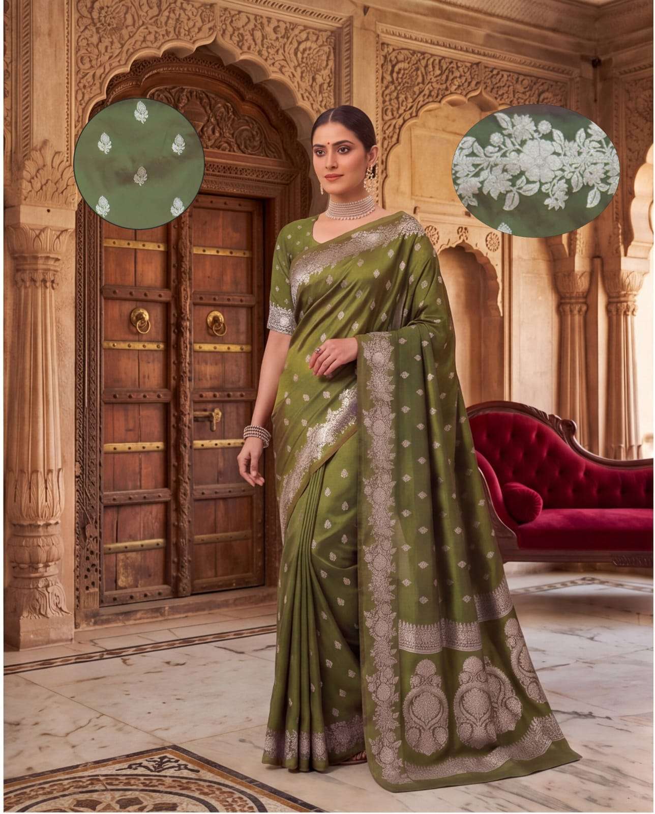 SUHANI PURE AND SOFT BANARASI SILK FABRIC SAREE RESELLER IN SURAT