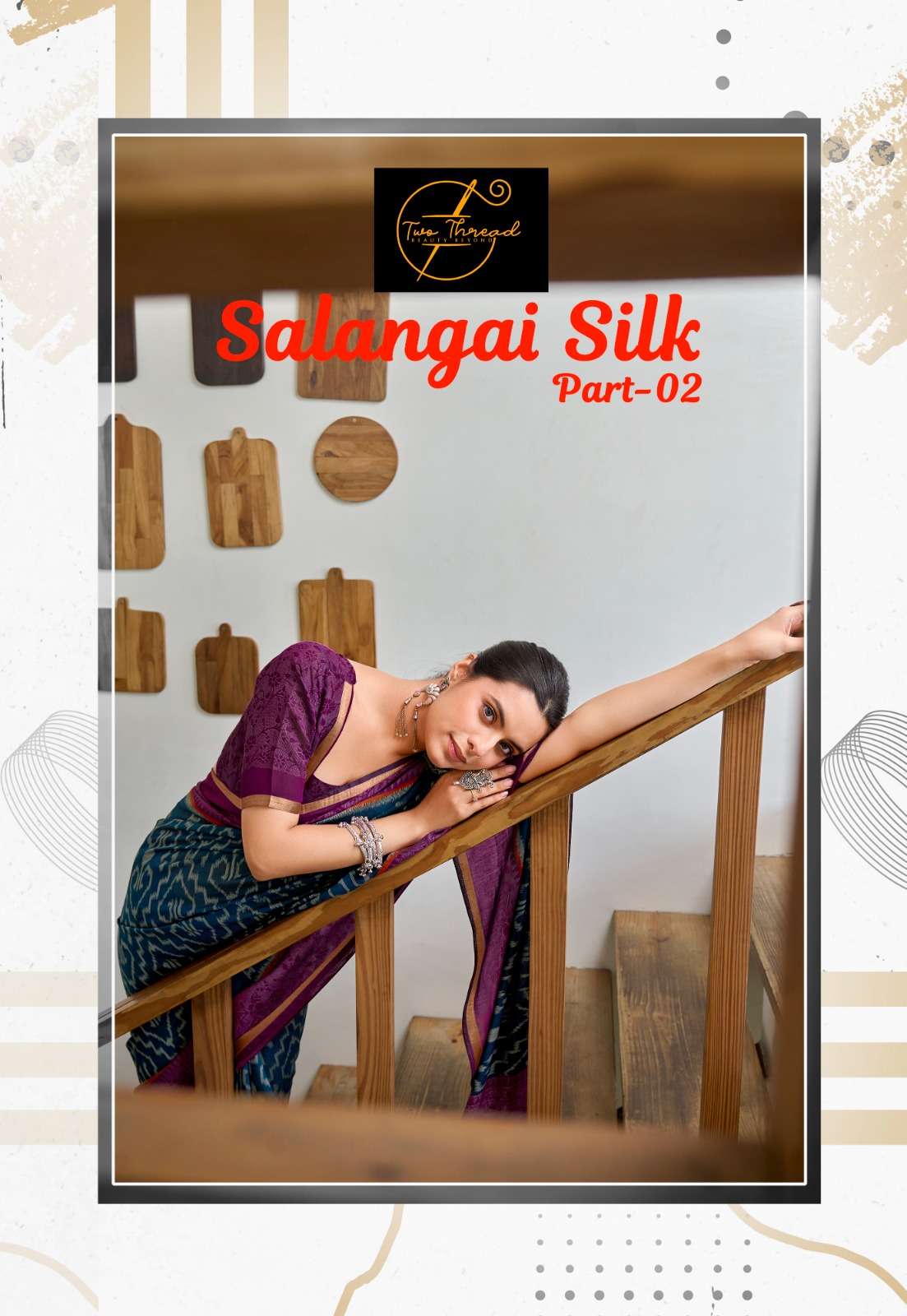  the thread  Salangai silk part 2 Soft and pure Salangai malai silk fabric saree reseller in surat