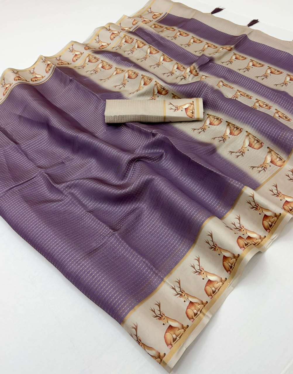 Trending Kazari Series Chhavi Tusser soft tussar fabric Saree wholesale in surat