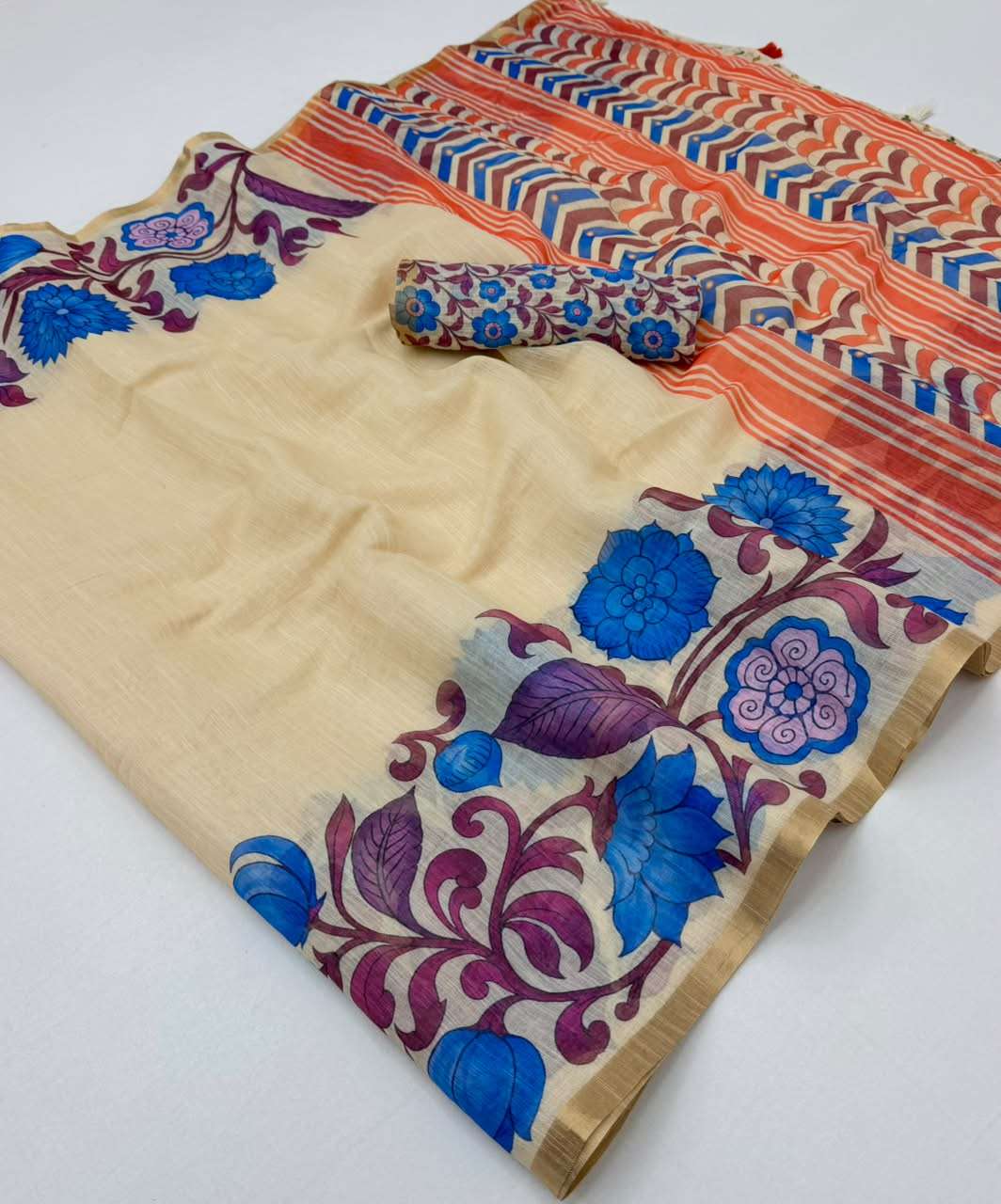 Trending Kazari series Lisha Soft cotton fabric saree reseller in surat 
