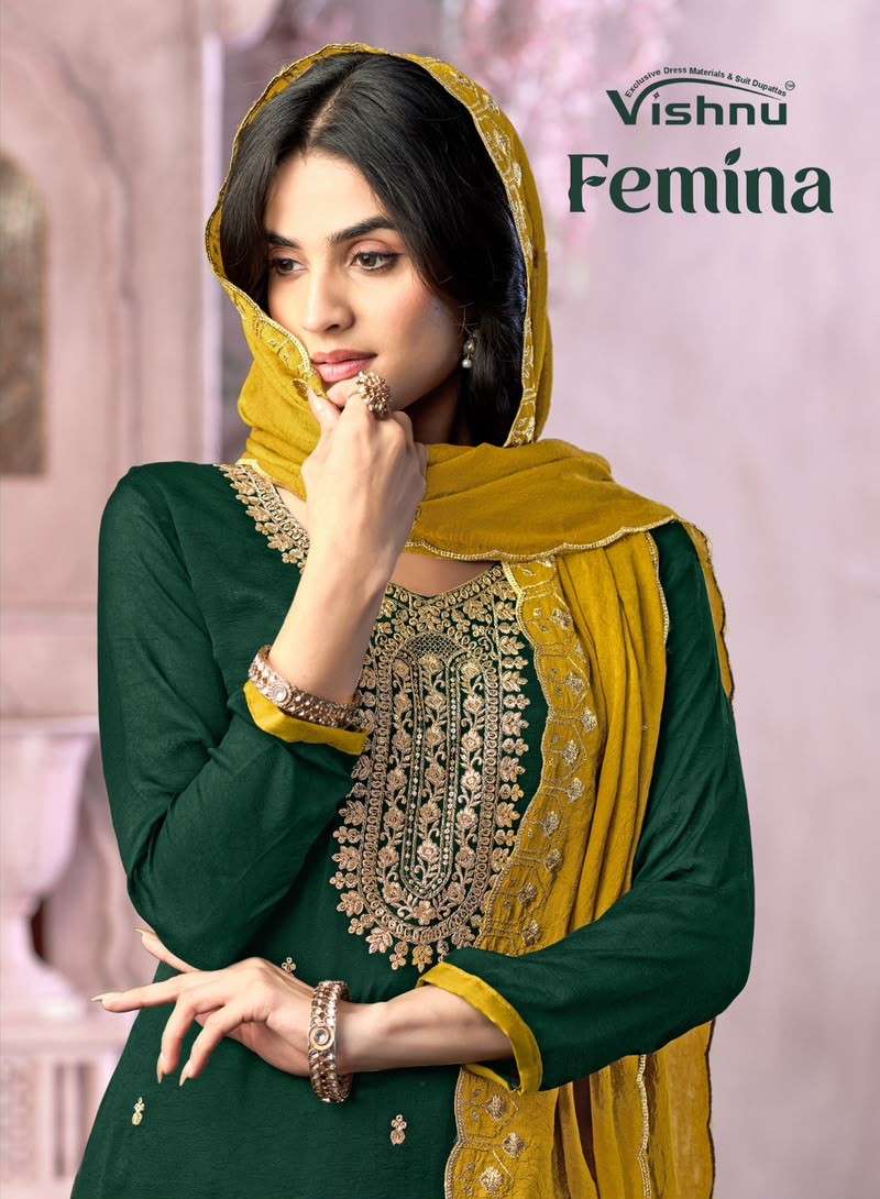 VISHNU FEMINA DULL SANTOON MATERIAL SALWAR KAMEEZ FOR CASUAL PRET ANTHOLOGY INDIA