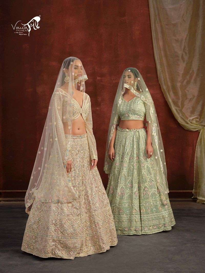 VOUCH SANYA VOL 2 PREMIUM NET FABRIC LEHENGA CHOLI WHOLESALE IN SURAT