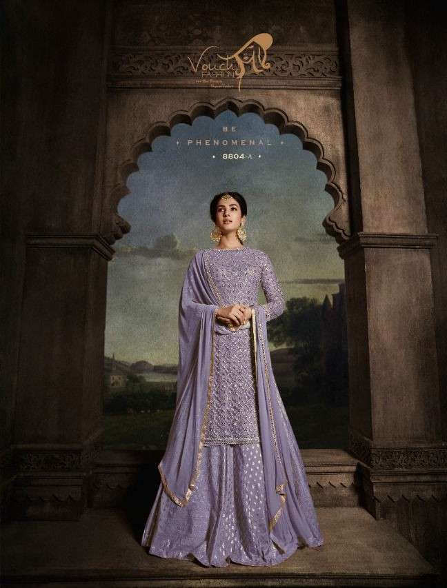 Vouch Sonal Chohan Moh series fancy fabric Lehenga and long kurti reseller in surat 