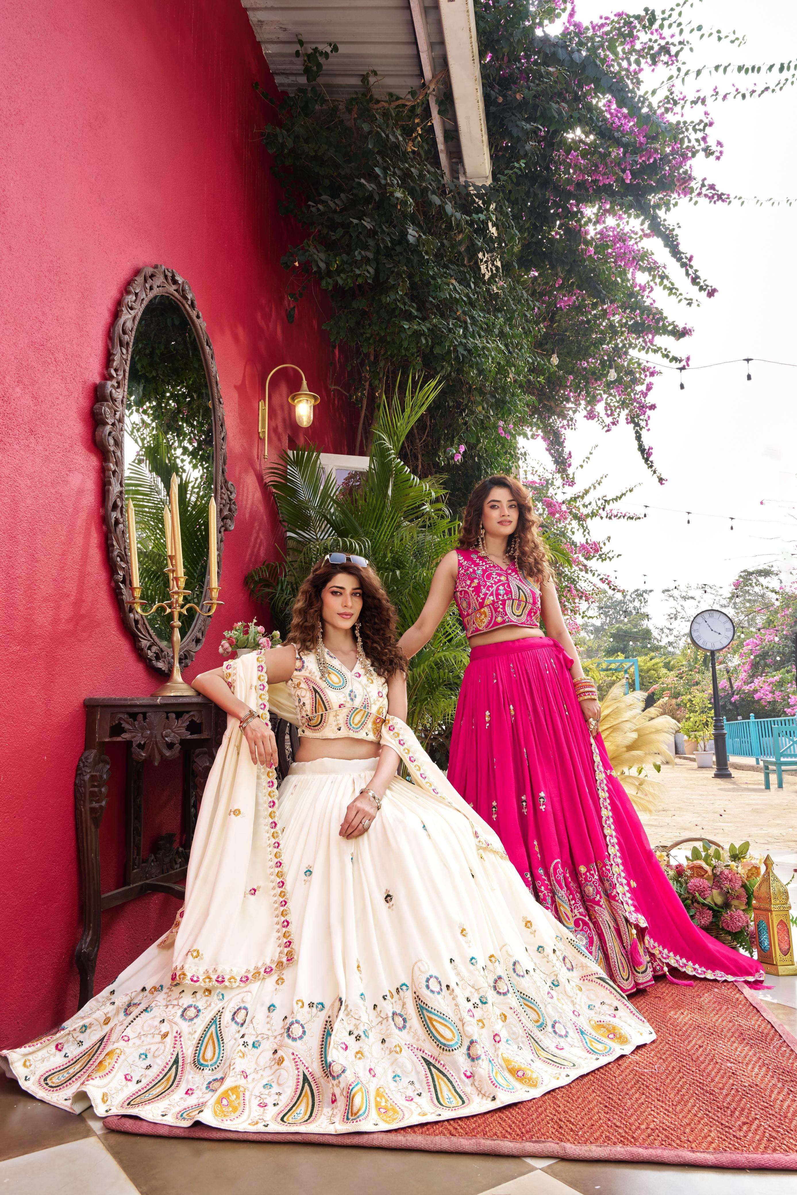  Wedding Wear collection pure Vichitra fabric Lehenga Choli wholesale in surat 158 