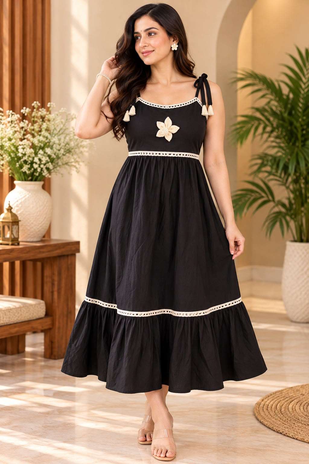 WOMENS COTTON DRESS WESTERN DESIGNED FOR ELEGANCE SUMMER DAILY WEAR RESELLER BUY