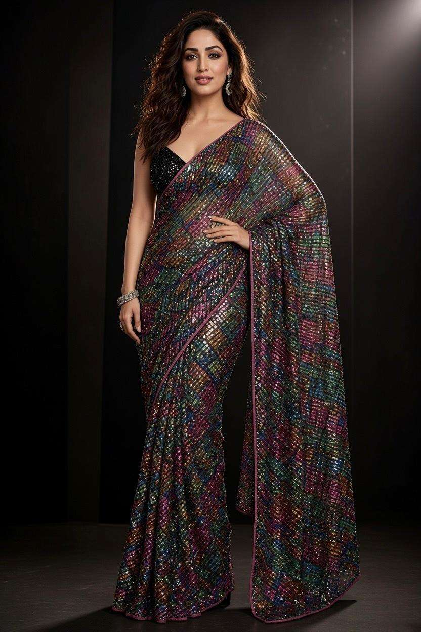  YAMI GAUTAM PARTY WEAR PREMIUM BOLLYWOOD WEAR SAREE WHOLESALE IN SURAT