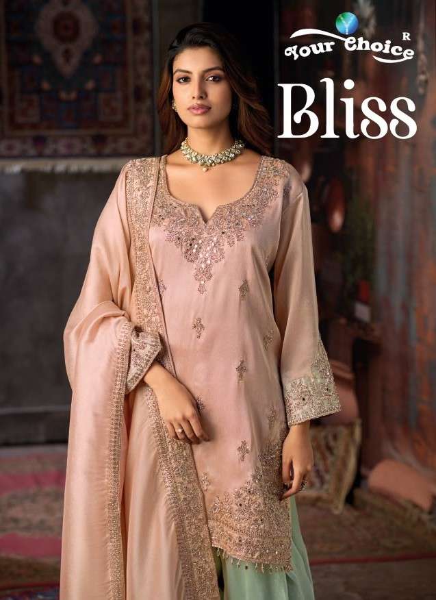 YOUR CHOICE BLISS PURE ZIRAFF BEATS WORK CONTRAS PATIYALA SUIT WEDDING LOOK DEALER