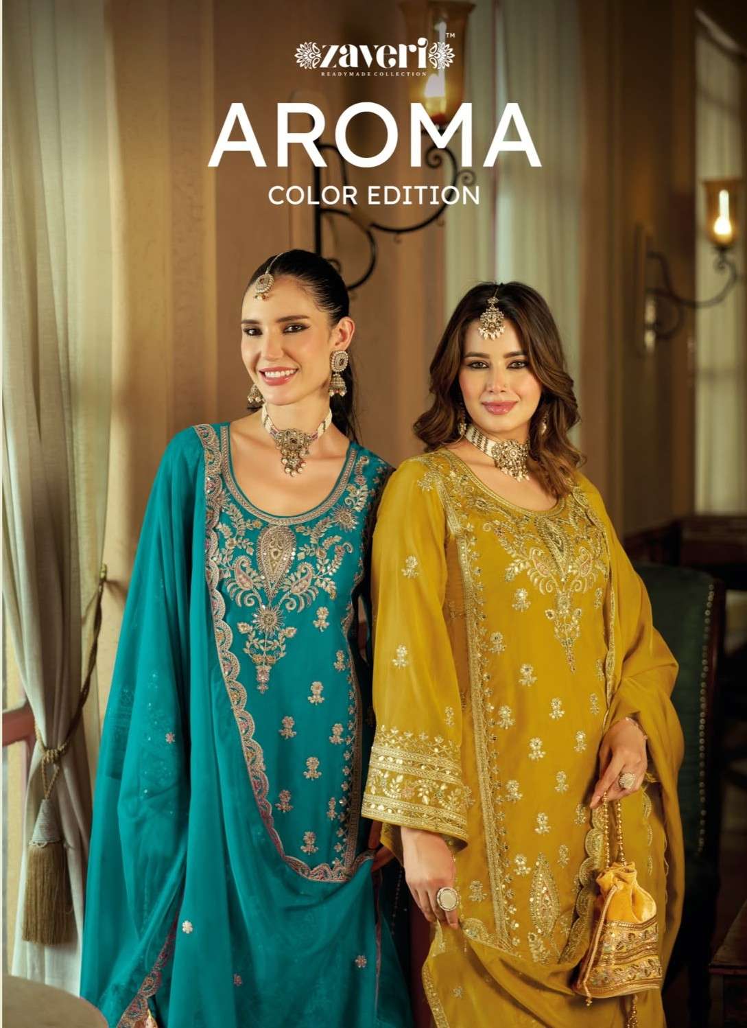 ZAVERI AROMA COLOR EDITION THE GOLDEN THREAD LUXURY SUITES INDIAN SUPPLIER