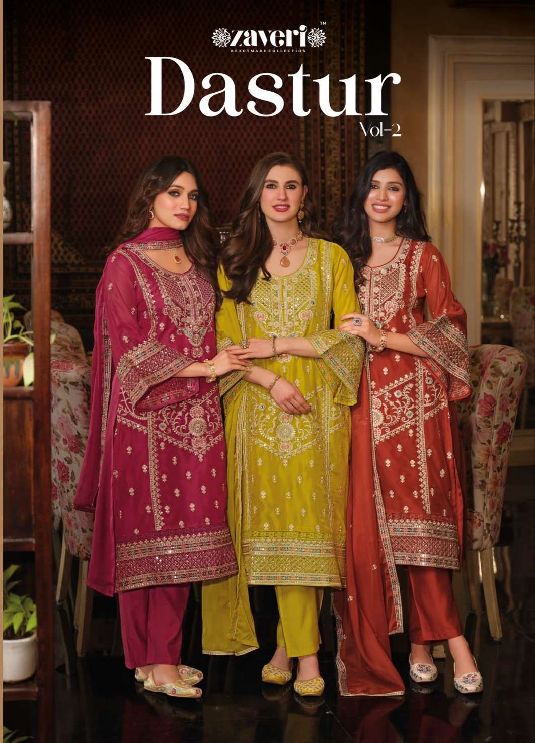 ZAVERI DASTURE VOL 2 SOFT ORGANZA HEAVY SEQUENCE SUIT FOR BIG FESTIVAL CLOTH