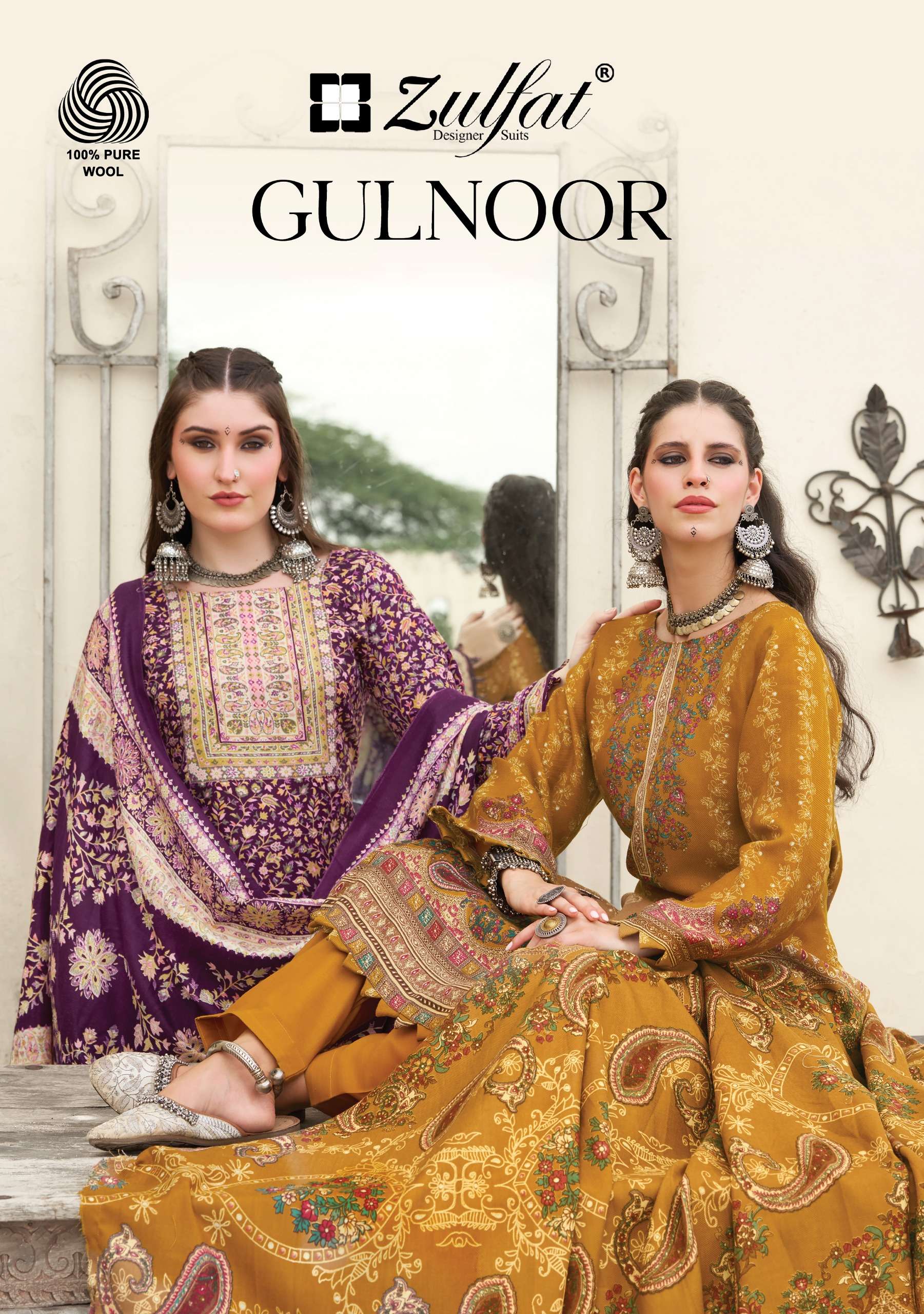 ZULFAT DESIGNER SUITS GULNOOR PASHMINA WINTER COLLECTION GENERATION WEAR SUPPLIER