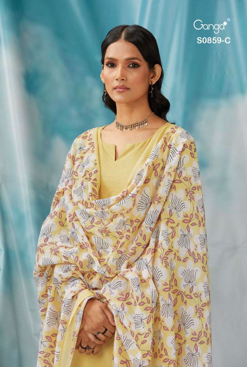 Ganga Saanvi Designer Ladies Cotton Salwar Suit | Blue