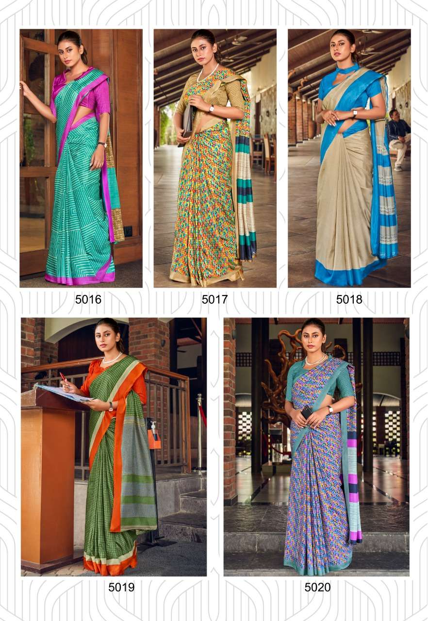 MAGIC SILK VOL-1 BY ASLIWHOLESALE CREPE PRINTED EXCLUSIVE UNIFORM SAREES