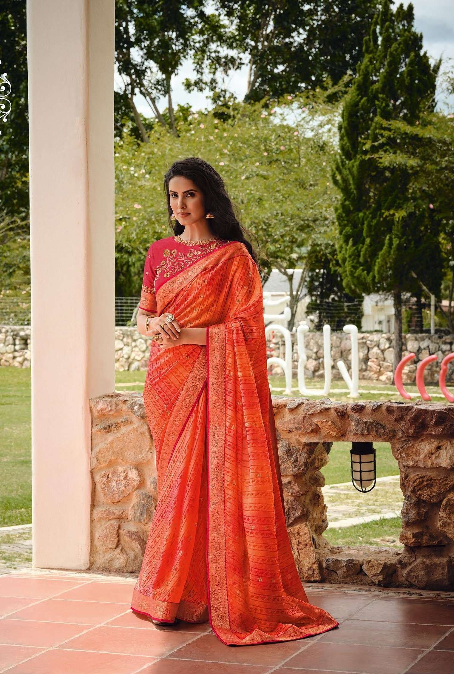 Lakshmi... | *Pure Viscose Georgette Saree With Tie n Die 2D Colour Concept  In Full Saree With Zari Lining in Full Saree* *Stitch Kalamkari Handwork...  | Instagram