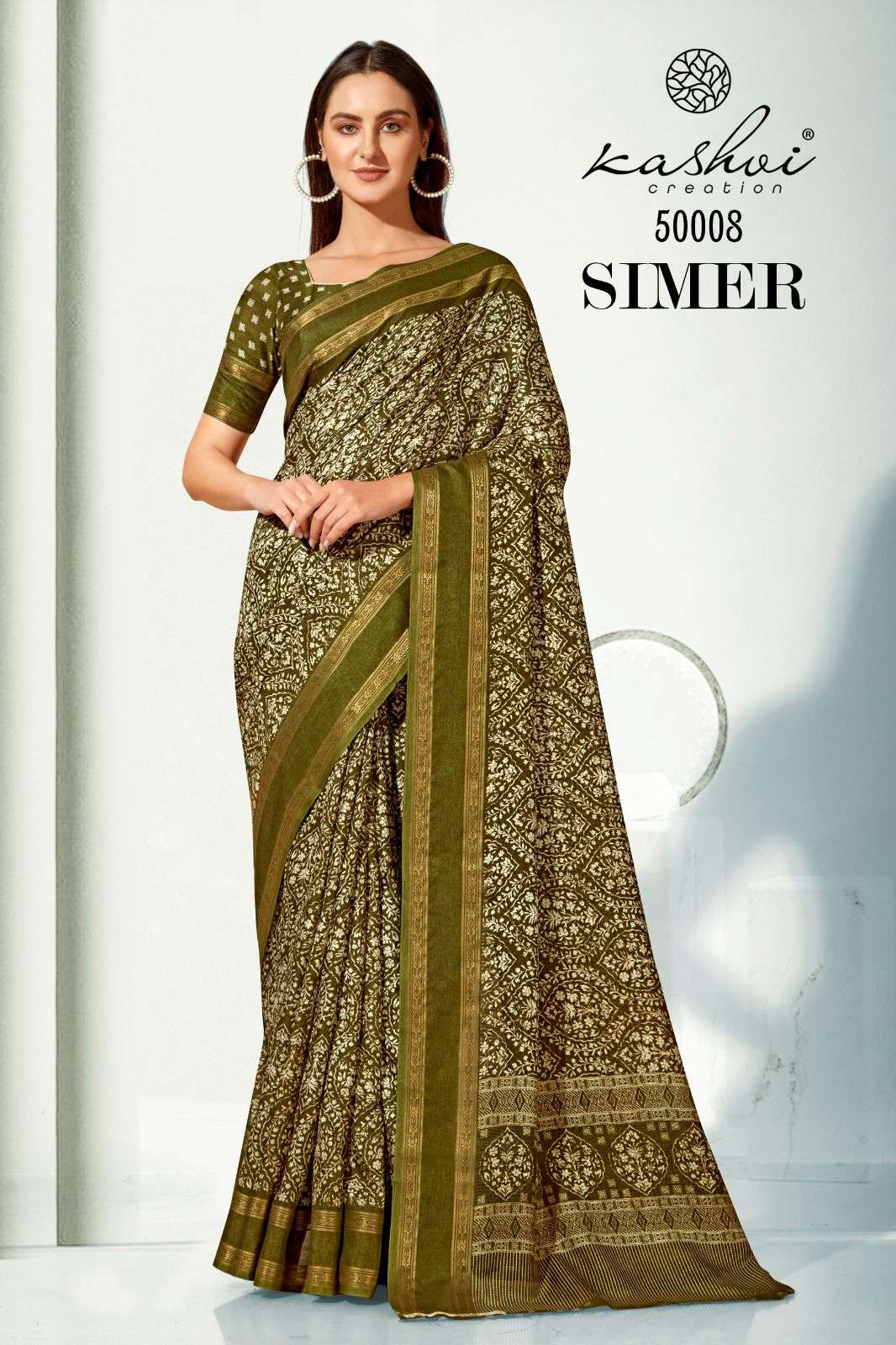 Amazon.com: Women's Simar Silk Zari Woven Saree Unstiiched Blouse Piece -  Mehendi Green : Clothing, Shoes & Jewelry