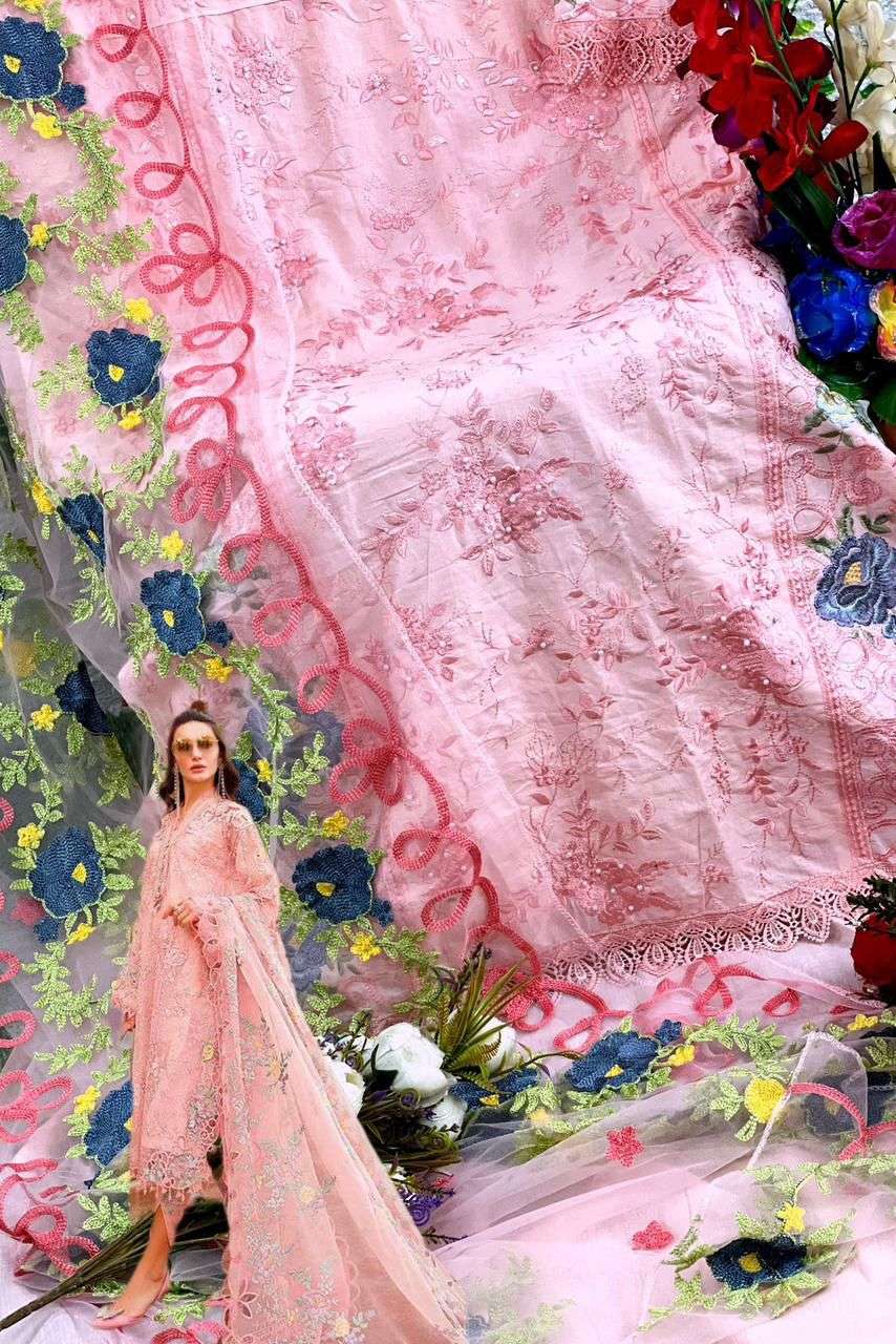 Pink Lawn Cotton Dress Designs Simrar 21 Lawn Cotton With Pink Shade Designer Pakistani Suit