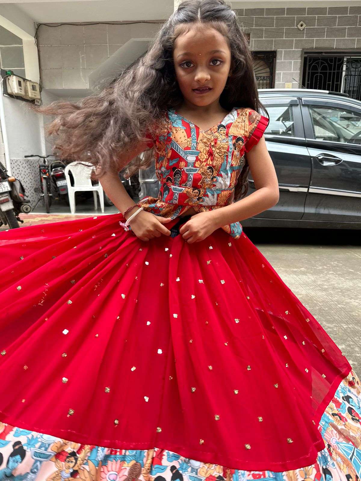 India Stylish Girls Kids, Sarees Pure Lycra Embroidered Blouse,Striped,  Freeship | eBay
