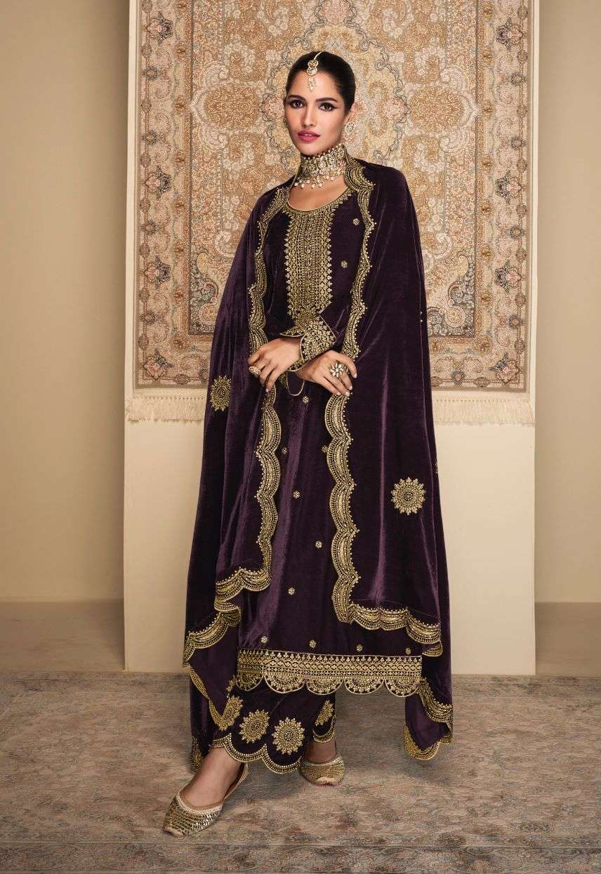 Buy Mumtaz Arts Nooraniyat Embroidery Velvet Salwar suits collection