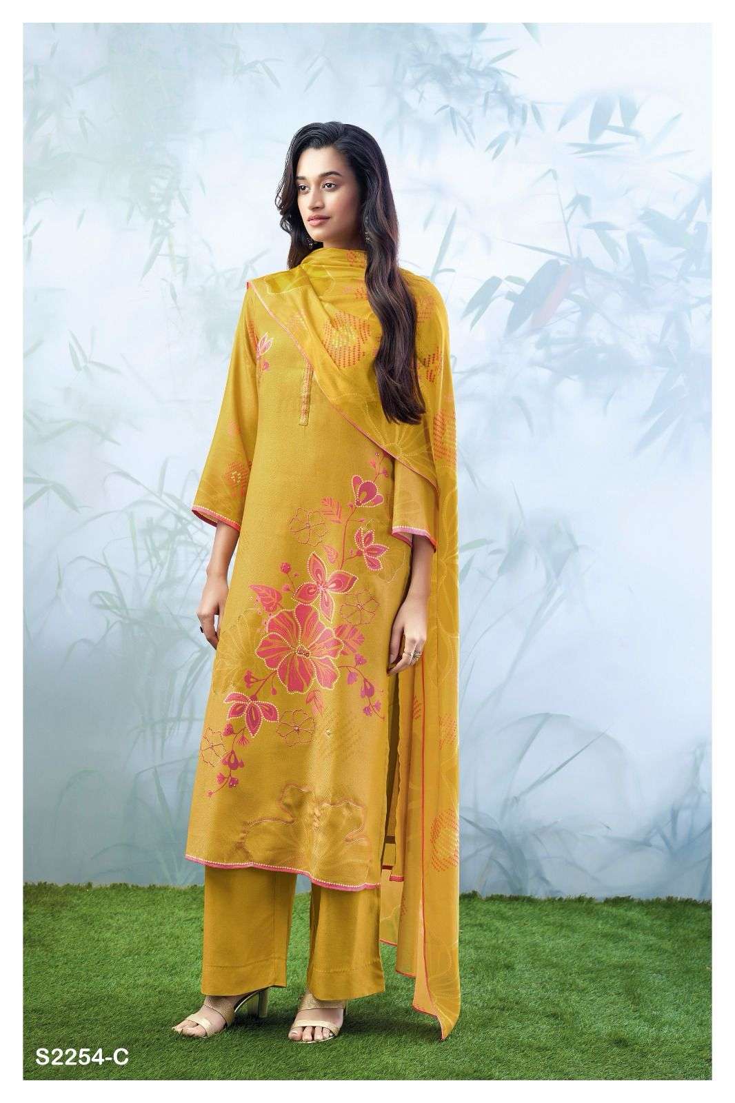 Ganga Fashion Cleo 2254 Pashmina Silk with Digital Printed Salwar