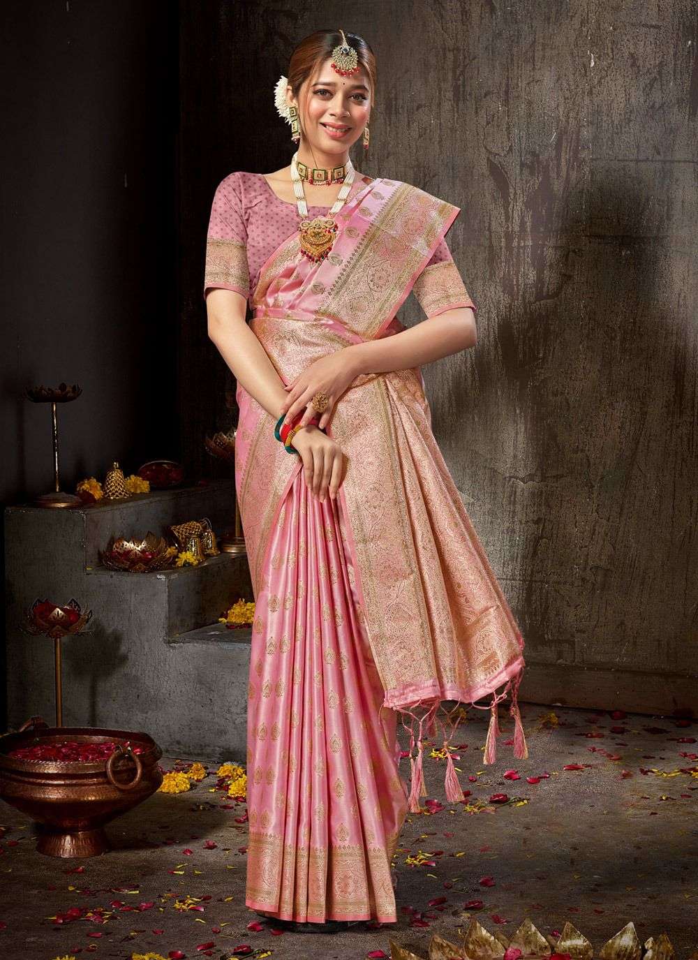 Buy Pure Printed Sarees Online | Pattern and Fancy Sarees | Samyakk