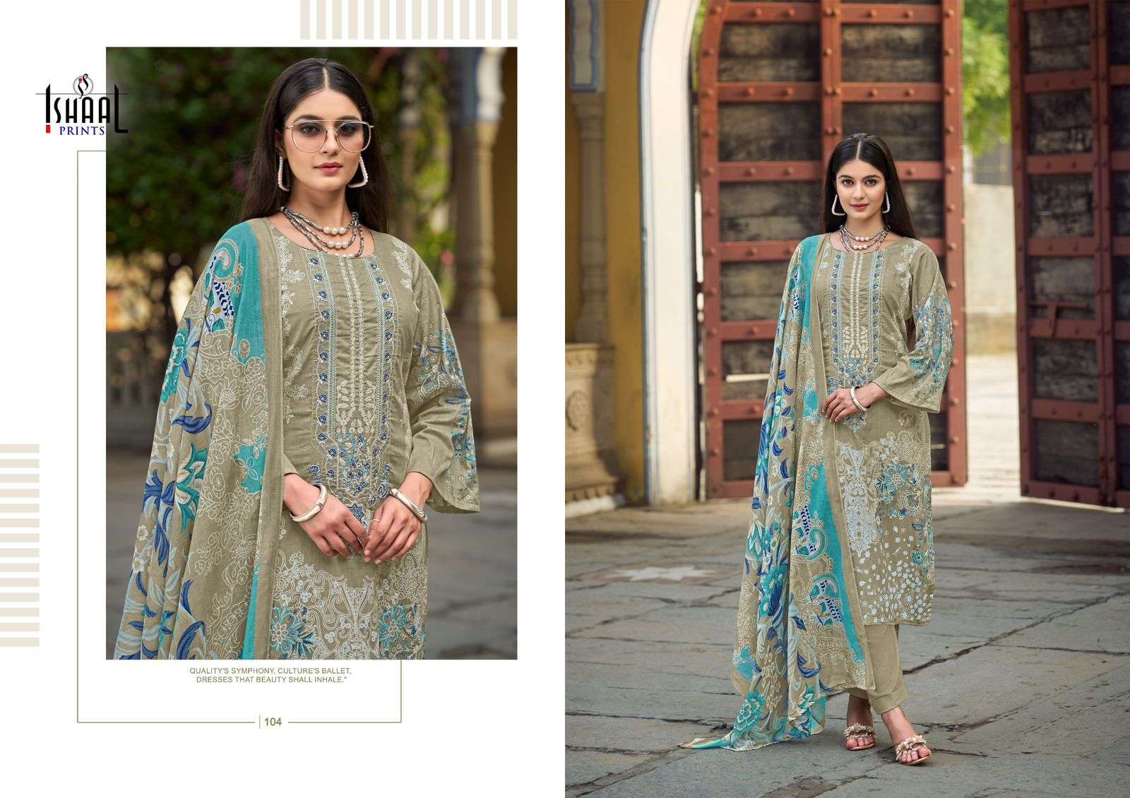 MAIRA BY ISHAL PRINT VOL MAL COTTON PAKISTANI SUITS SUPPLIER