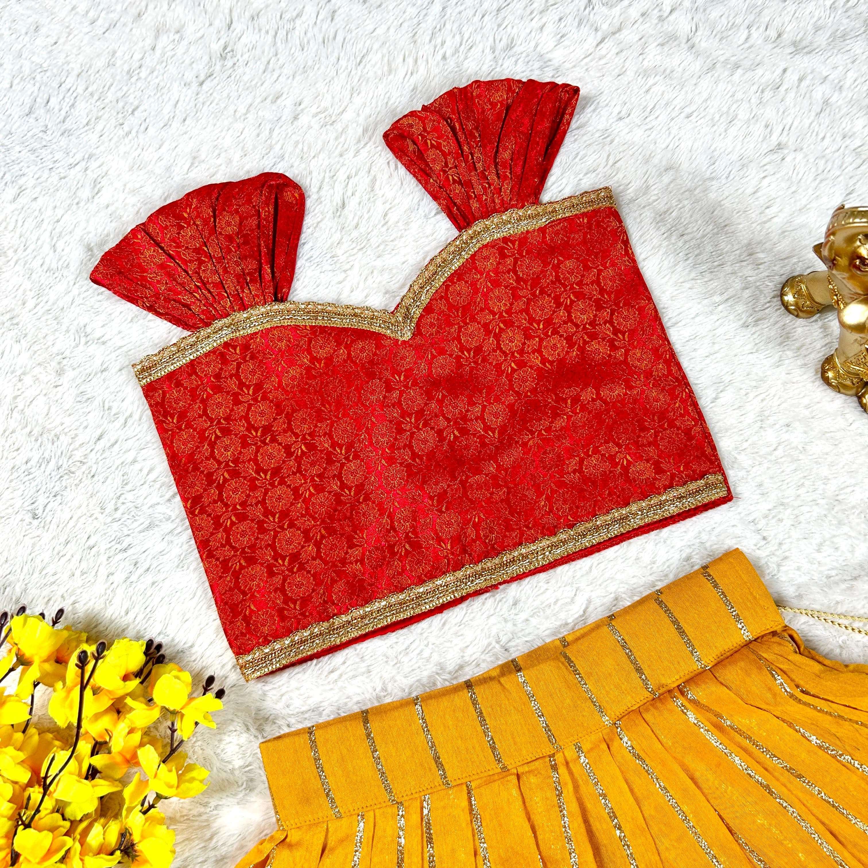 Crop Top Year Baby Lehenga Choli VISCOSE SILK FESTIVAL SPECIAL