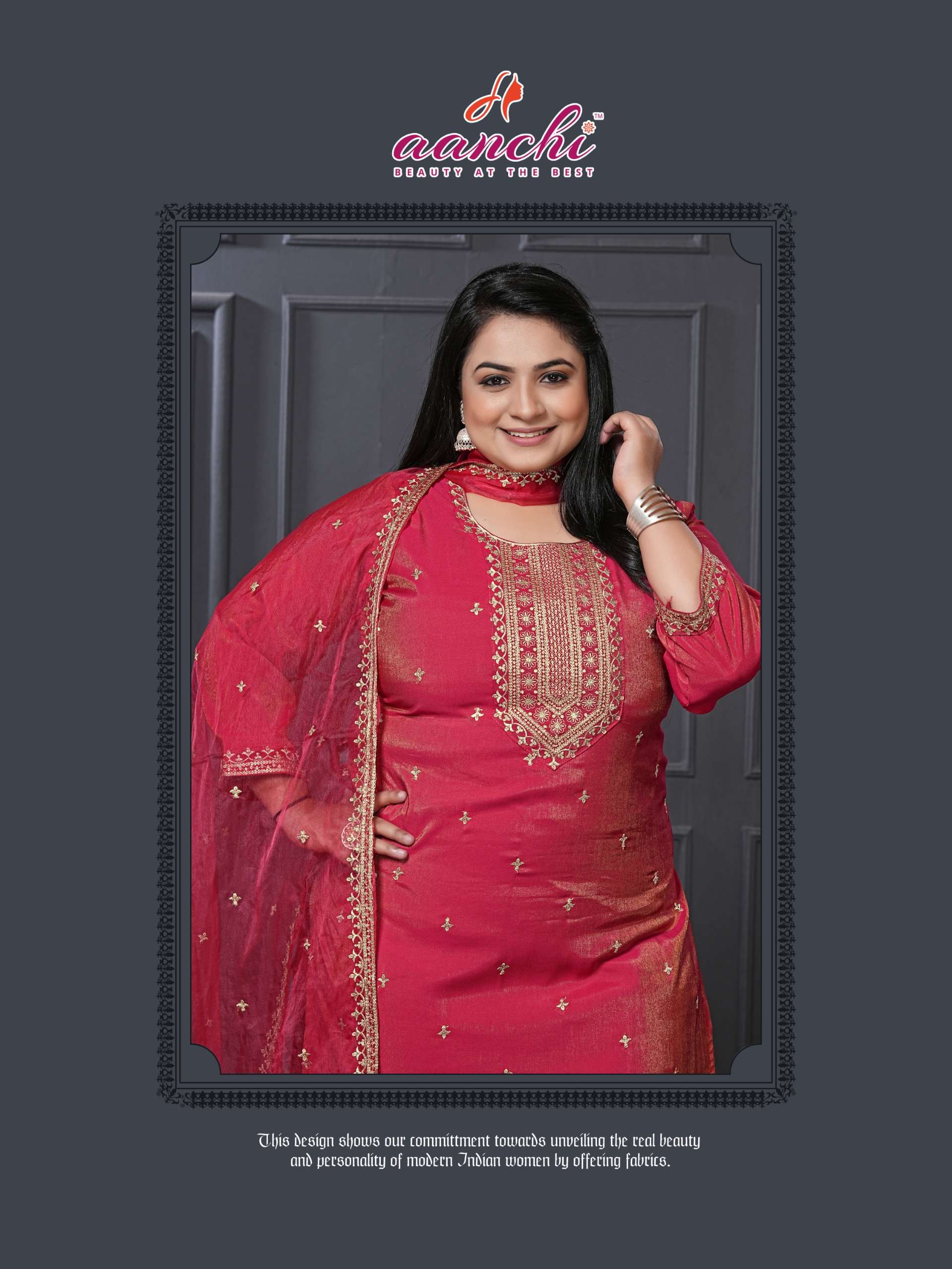 AANCHI PLUS GULABO FAT WOMEN TRADITIONAL DRESS FOR WEDDING WEAR