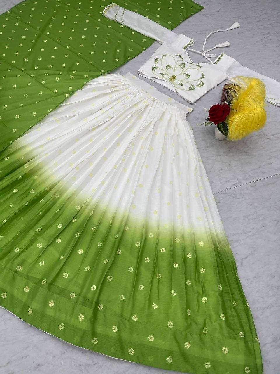 500 Parrot Launching Trending Fancy and elegant Chinon fabric with handmade Real Hand Work With Digital Print Lehenga Choli supplier in surat 500 Parrot Launching Trending Fancy and elegant Chinon fabric with handmade Real Hand Work With Digital Print Lehenga Choli supplier in surat