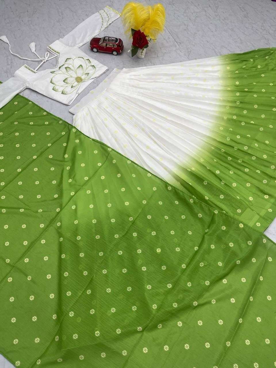 500 Parrot Launching Trending Fancy and elegant Chinon fabric with handmade Real Hand Work With Digital Print Lehenga Choli supplier in surat 500 Parrot Launching Trending Fancy and elegant Chinon fabric with handmade Real Hand Work With Digital Print Lehenga Choli supplier in surat
