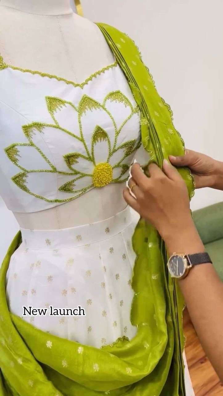 500 Parrot Launching Trending Fancy and elegant Chinon fabric with handmade Real Hand Work With Digital Print Lehenga Choli supplier in surat 500 Parrot Launching Trending Fancy and elegant Chinon fabric with handmade Real Hand Work With Digital Print Lehenga Choli supplier in surat