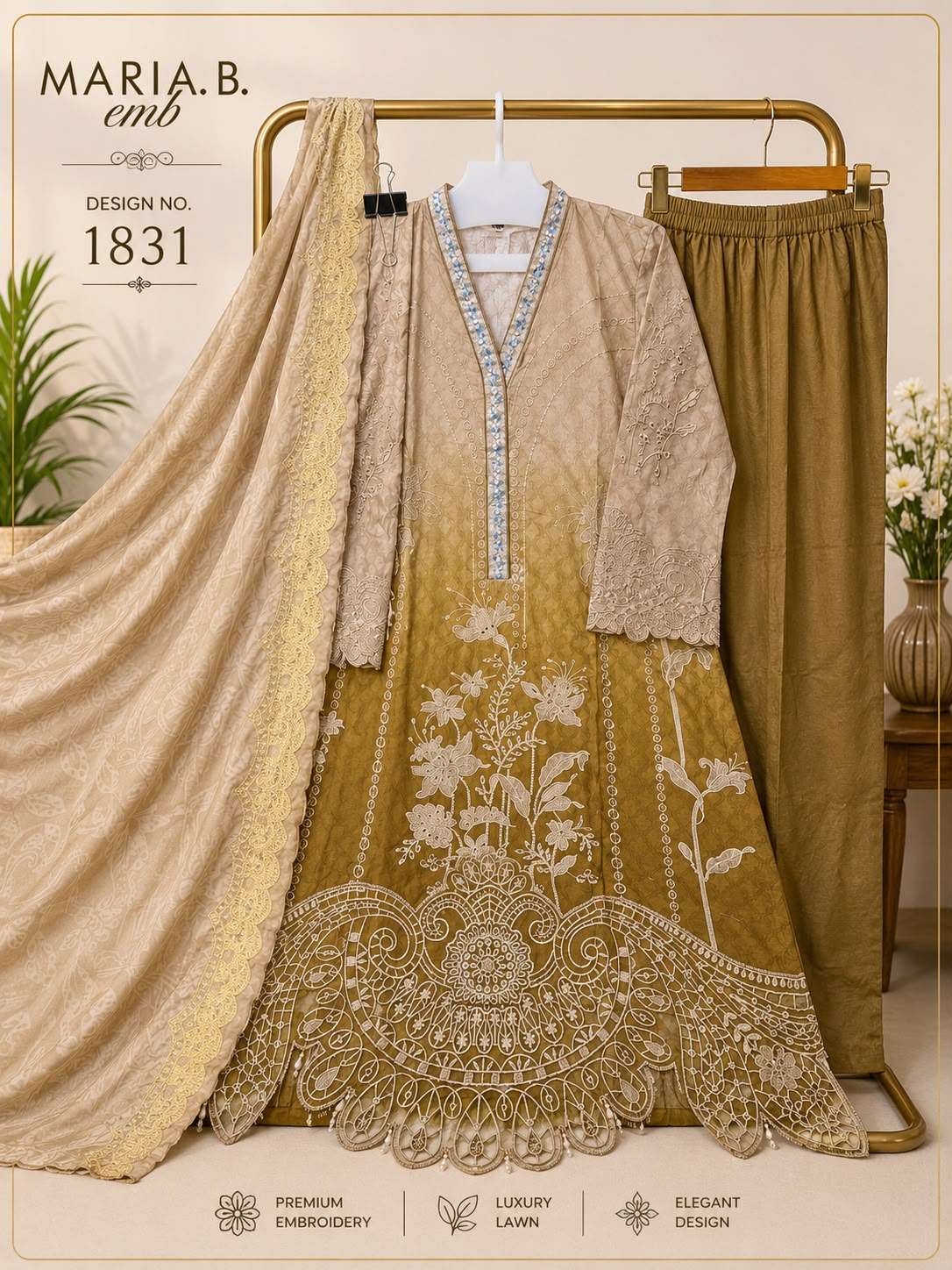 DEEPSY SUITS MARIA B PREMIUM EMBROIDERED 1831 PAKISTANI DRESS HEAVY WORK WEDDING WEAR DEEPSY SUITS MARIA B PREMIUM EMBROIDERED 1831 PAKISTANI DRESS HEAVY WORK WEDDING WEAR