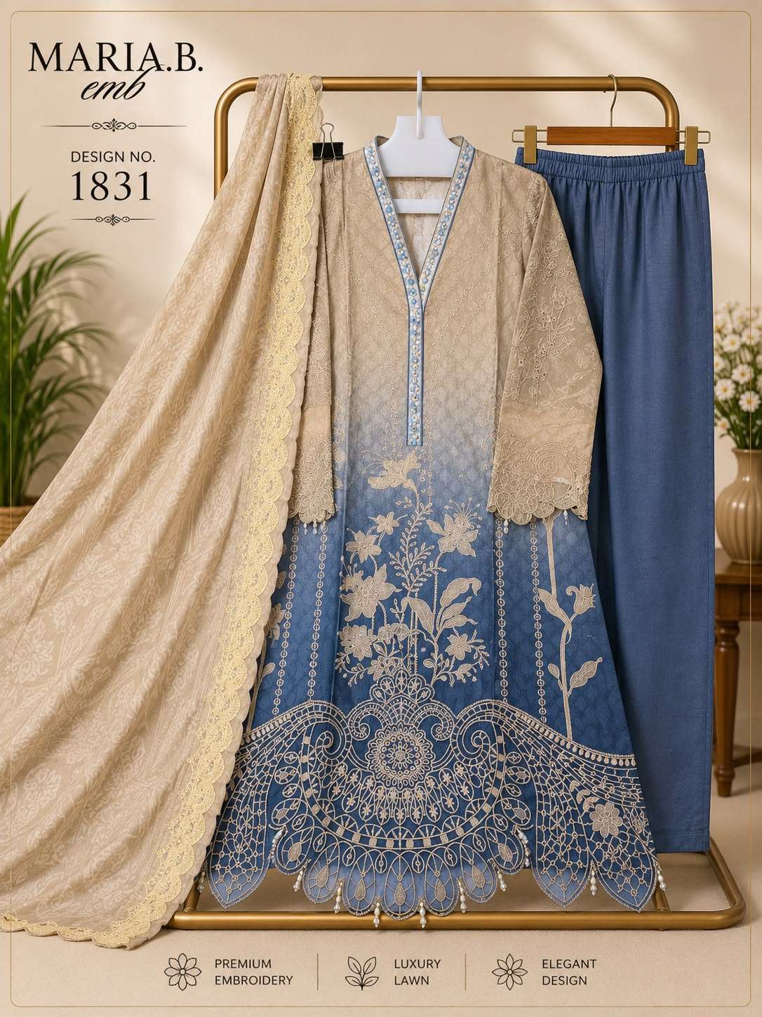 DEEPSY SUITS MARIA B PREMIUM EMBROIDERED 1831 PAKISTANI DRESS HEAVY WORK WEDDING WEAR DEEPSY SUITS MARIA B PREMIUM EMBROIDERED 1831 PAKISTANI DRESS HEAVY WORK WEDDING WEAR