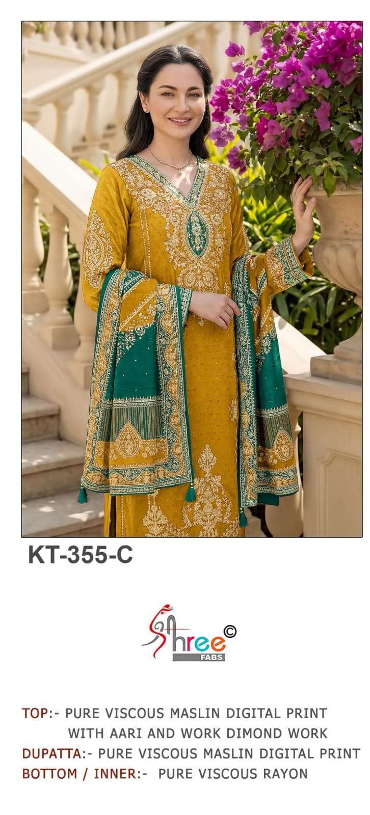 KT 355 VISCOUSE MASLIN DIGITAL PRINT PAKISTANI SUIT UNSTITCH BUY ONLINE SURAT KT 355 VISCOUSE MASLIN DIGITAL PRINT PAKISTANI SUIT UNSTITCH BUY ONLINE SURAT