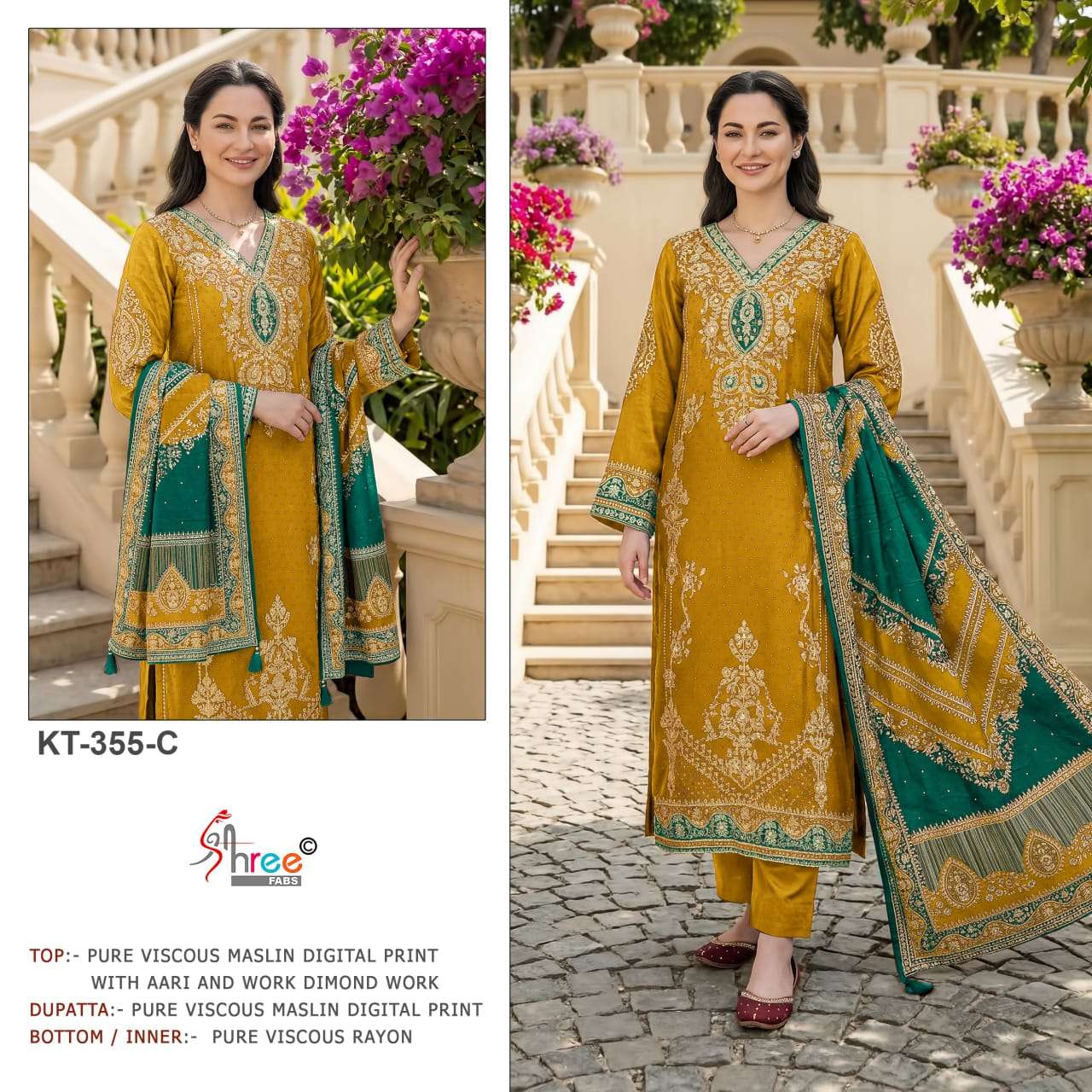 KT 355 VISCOUSE MASLIN DIGITAL PRINT PAKISTANI SUIT UNSTITCH BUY ONLINE SURAT KT 355 VISCOUSE MASLIN DIGITAL PRINT PAKISTANI SUIT UNSTITCH BUY ONLINE SURAT