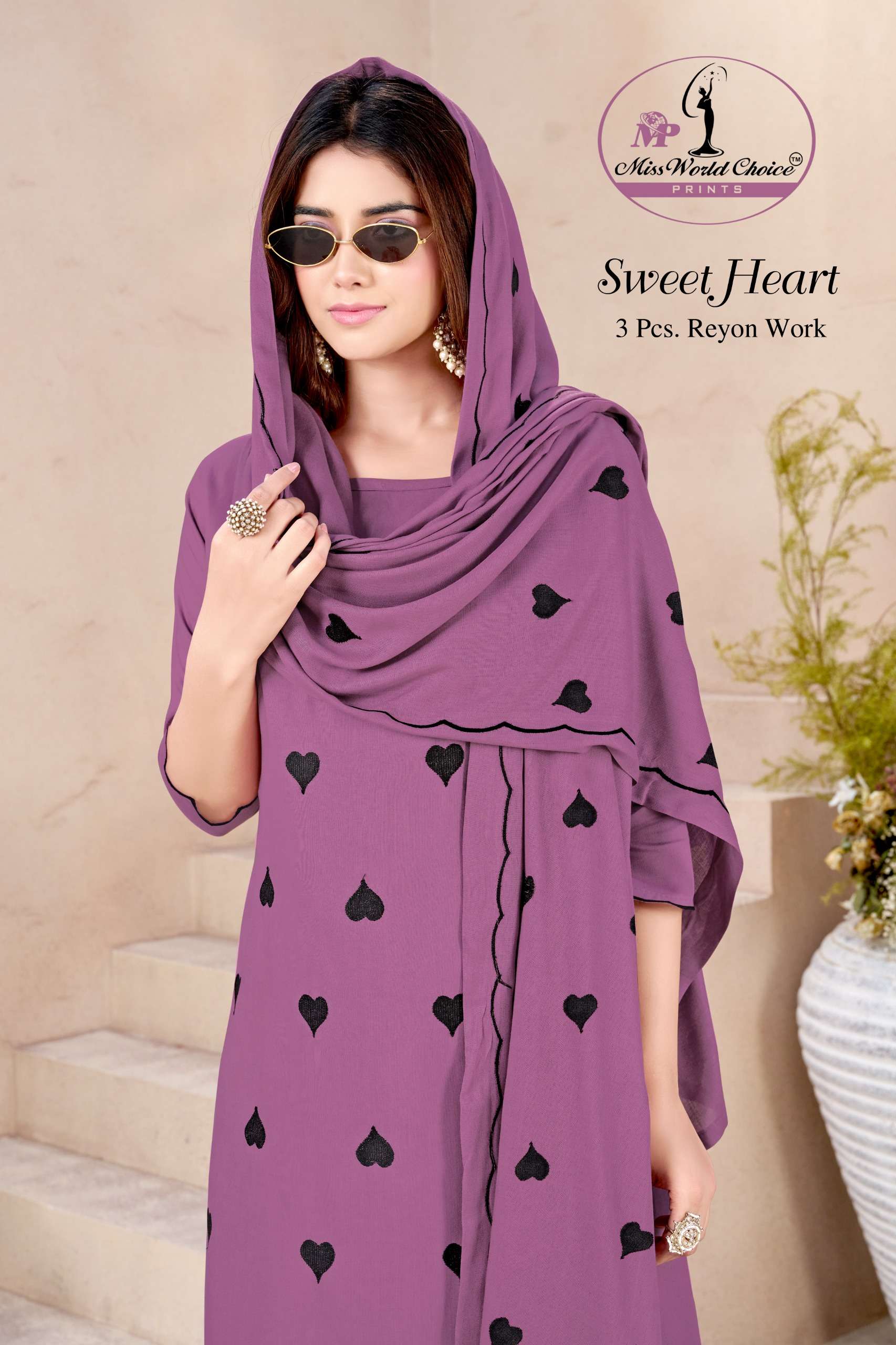 MISS WORLD SWEET HEART RAYON WITH HEAVY EMBROIDERY SALWAR SUIT NEW BRAND SUPPLIER MISS WORLD SWEET HEART RAYON WITH HEAVY EMBROIDERY SALWAR SUIT NEW BRAND SUPPLIER