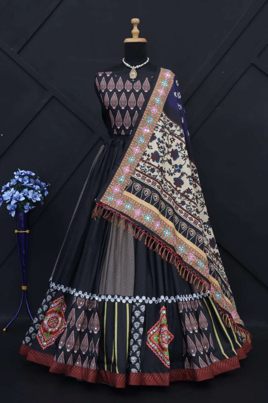 New Lunching navratri wear Digital Print Muslin Cotton fabric with Lehenga Choli Wholesale in surat 216 New Lunching navratri wear Digital Print Muslin Cotton fabric with Lehenga Choli Wholesale in surat 216