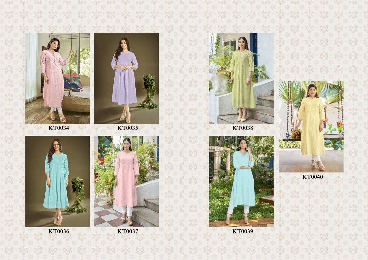 JANKI KURTI & FROCKS COTTON BASE SCHIFFLI WORKED KURTI FESTIVAL FASHION SURAT JANKI KURTI & FROCKS COTTON BASE SCHIFFLI WORKED KURTI FESTIVAL FASHION SURAT