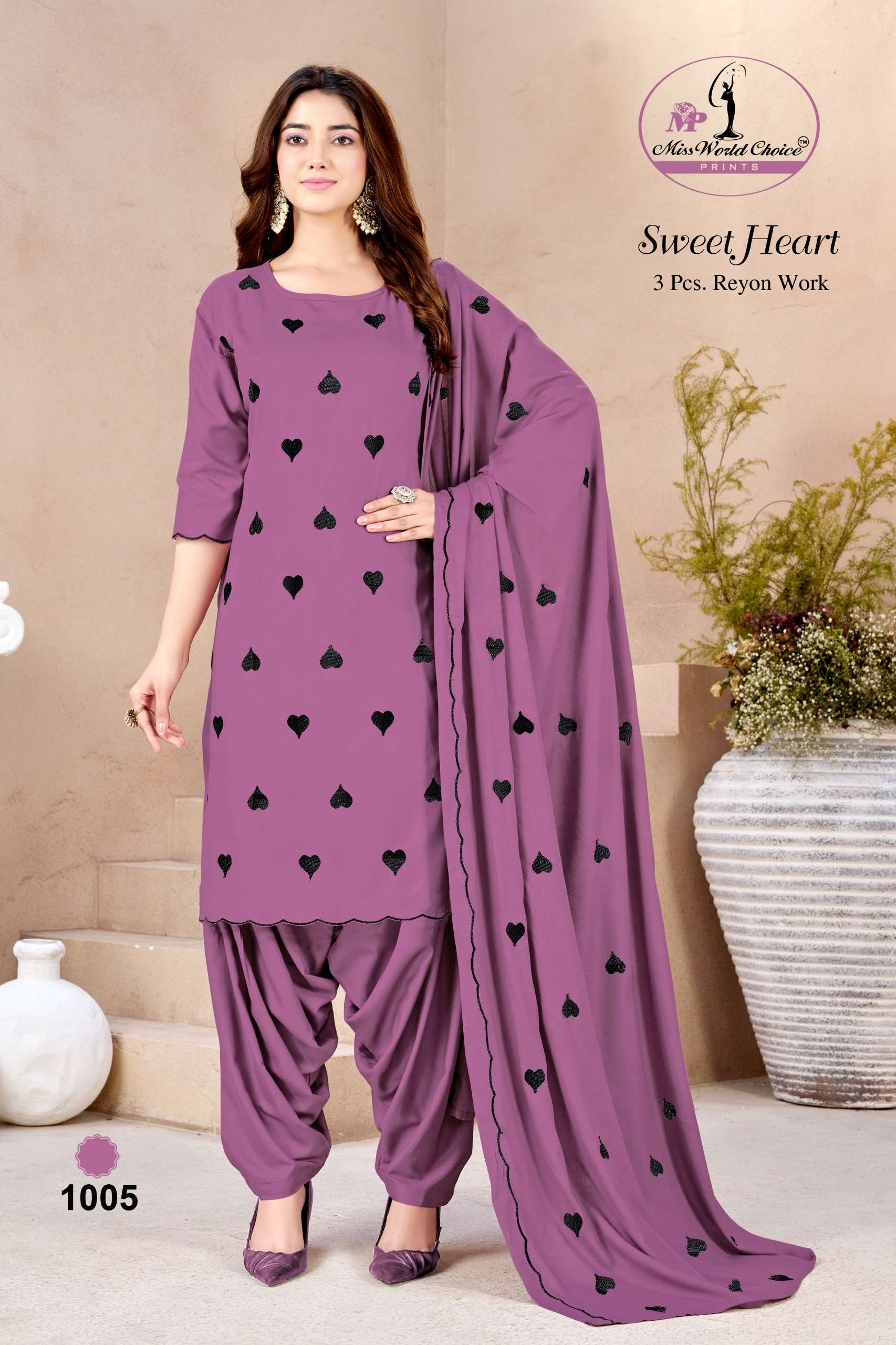 MISS WORLD SWEET HEART RAYON WITH HEAVY EMBROIDERY SALWAR SUIT NEW BRAND SUPPLIER MISS WORLD SWEET HEART RAYON WITH HEAVY EMBROIDERY SALWAR SUIT NEW BRAND SUPPLIER