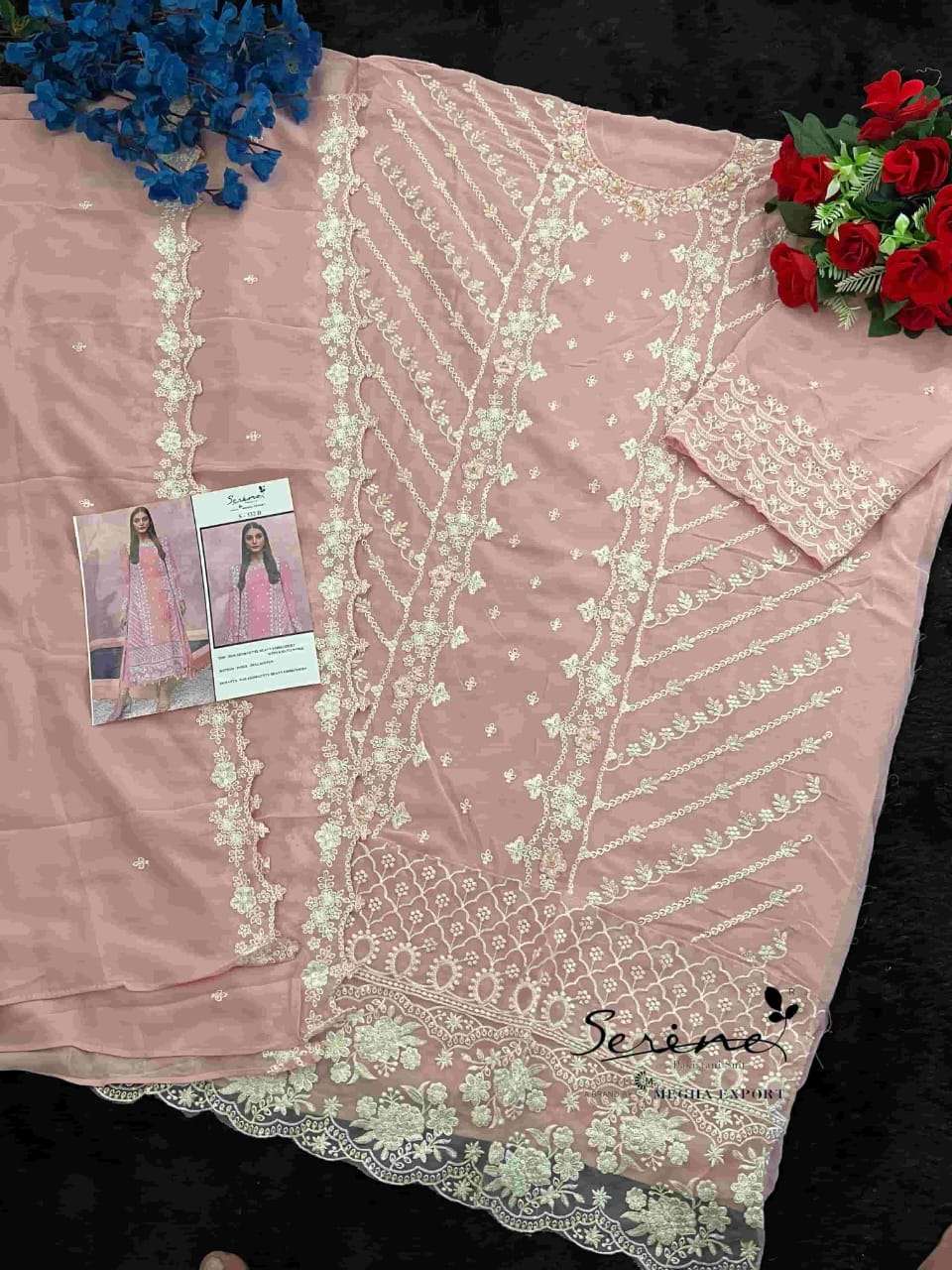 SERINE S 332 GEORGETTE HEAVY KHATLI WORK PAKISTANI SUIT FOR WOMEN FESTIVAL EXPORT SERINE S 332 GEORGETTE HEAVY KHATLI WORK PAKISTANI SUIT FOR WOMEN FESTIVAL EXPORT