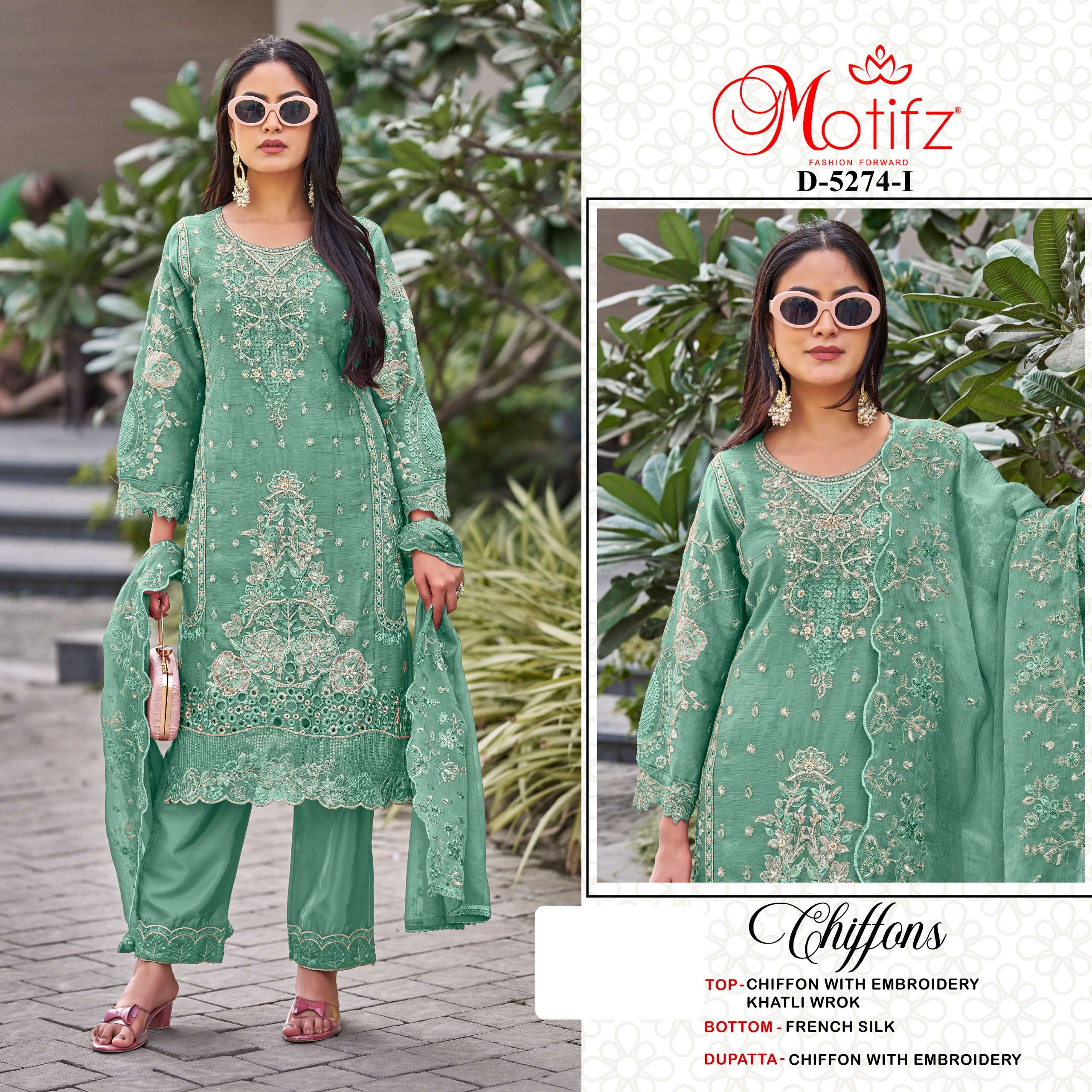 MOTIFZ 5274 SIFFON EMBROIDERY PAKISTANI SUIT FOR WOMEN FUNCTION EID BUY RESELLER MOTIFZ 5274 SIFFON EMBROIDERY PAKISTANI SUIT FOR WOMEN FUNCTION EID BUY RESELLER