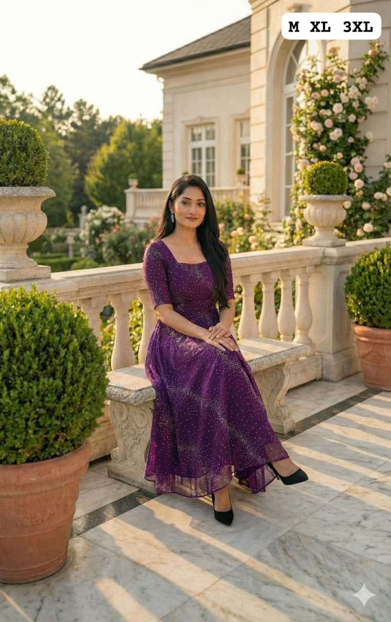 BEAUTIFUL FLOWER SEQUENCE WORK FROCK AT PARTY CLOTH DEALER RANG BEAUTIFUL FLOWER SEQUENCE WORK FROCK AT PARTY CLOTH DEALER RANG