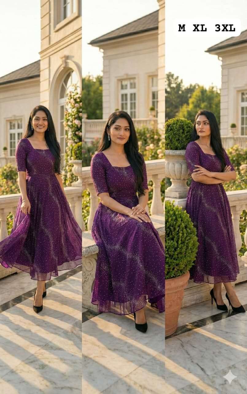 BEAUTIFUL FLOWER SEQUENCE WORK FROCK AT PARTY CLOTH DEALER RANG BEAUTIFUL FLOWER SEQUENCE WORK FROCK AT PARTY CLOTH DEALER RANG