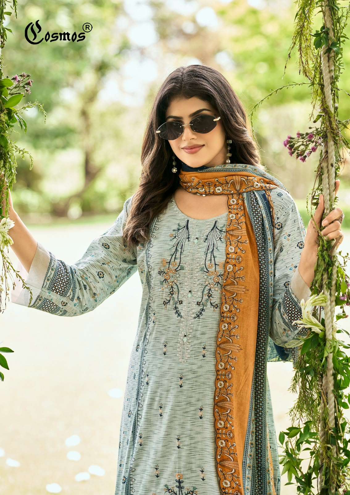 COSMOS BIN SAEED VOL 5 LAWN COTTON WITH HEAVY WORK SALWAR SUIT REGULAR WHOLESALER COSMOS BIN SAEED VOL 5 LAWN COTTON WITH HEAVY WORK SALWAR SUIT REGULAR WHOLESALER