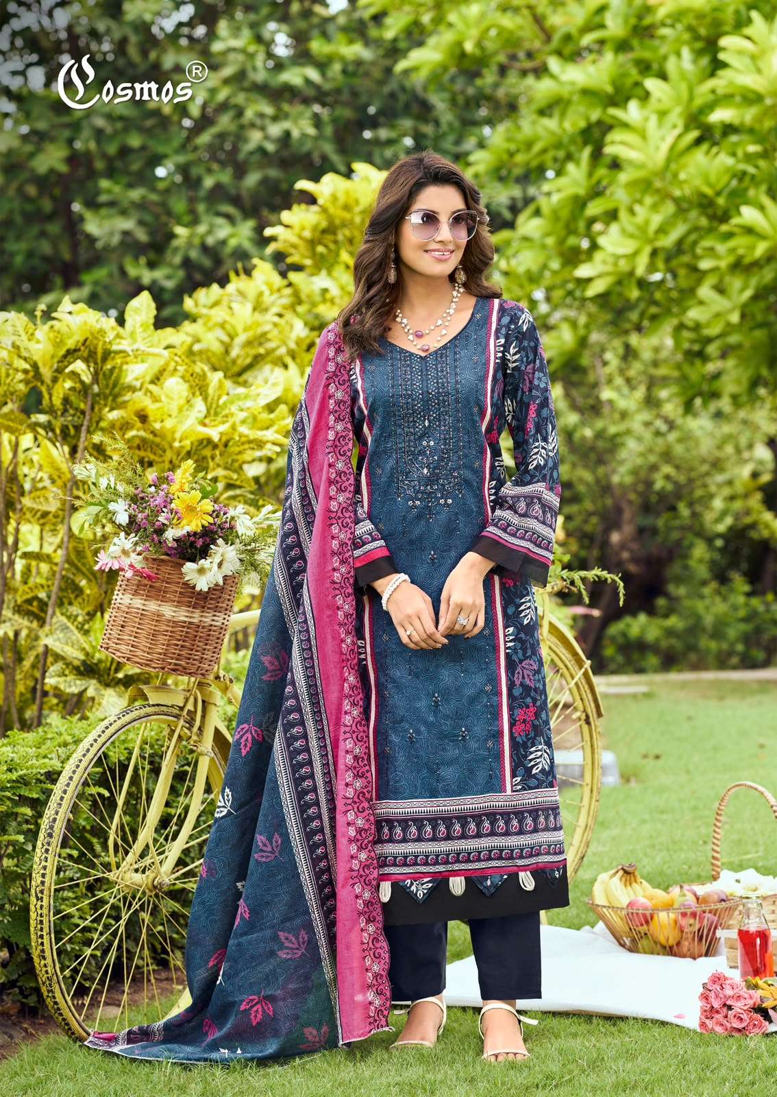 COSMOS BIN SAEED VOL 5 LAWN COTTON WITH HEAVY WORK SALWAR SUIT REGULAR WHOLESALER COSMOS BIN SAEED VOL 5 LAWN COTTON WITH HEAVY WORK SALWAR SUIT REGULAR WHOLESALER