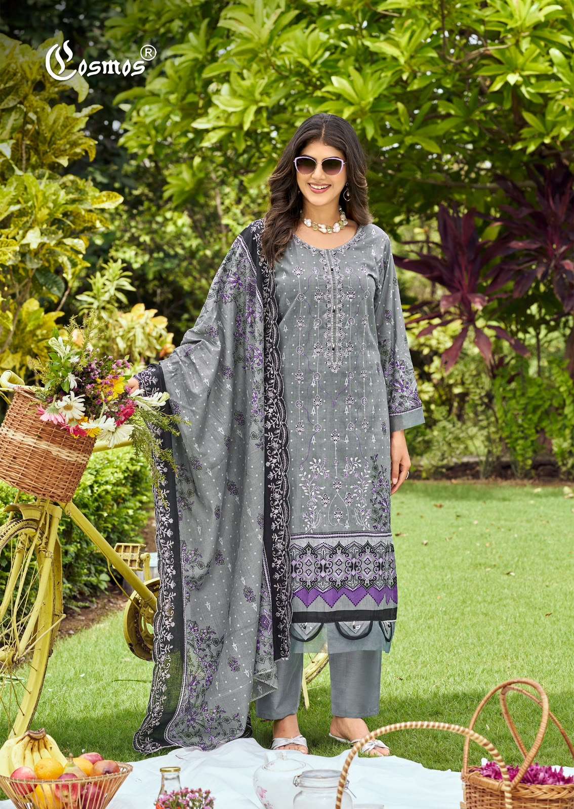 COSMOS BIN SAEED VOL 5 LAWN COTTON WITH HEAVY WORK SALWAR SUIT REGULAR WHOLESALER COSMOS BIN SAEED VOL 5 LAWN COTTON WITH HEAVY WORK SALWAR SUIT REGULAR WHOLESALER