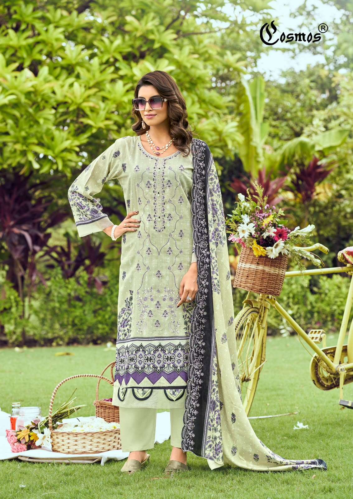COSMOS BIN SAEED VOL 5 LAWN COTTON WITH HEAVY WORK SALWAR SUIT REGULAR WHOLESALER COSMOS BIN SAEED VOL 5 LAWN COTTON WITH HEAVY WORK SALWAR SUIT REGULAR WHOLESALER