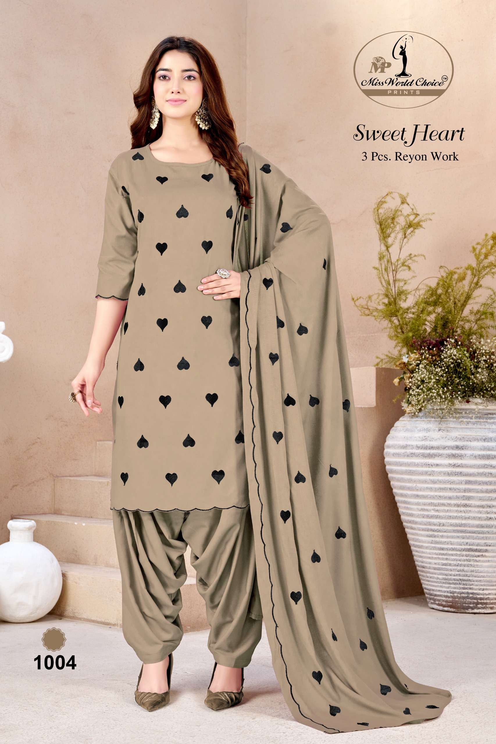 MISS WORLD SWEET HEART RAYON WITH HEAVY EMBROIDERY SALWAR SUIT NEW BRAND SUPPLIER MISS WORLD SWEET HEART RAYON WITH HEAVY EMBROIDERY SALWAR SUIT NEW BRAND SUPPLIER