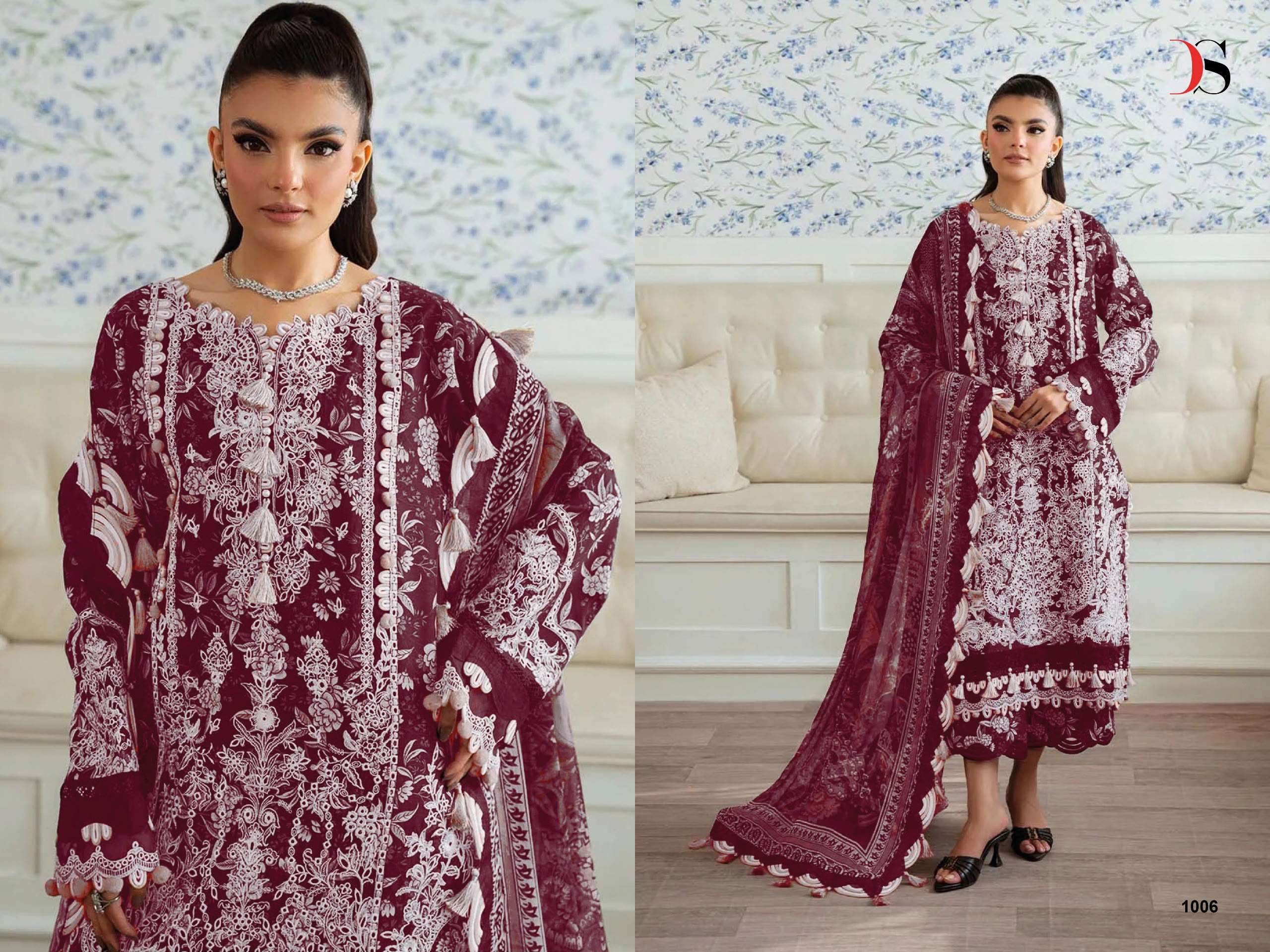DEEPSY SUITS JADE PREMIUM VOL 5 PAKISTANI LAWN BIG PANNA AND WORK SUIT BRAND ETHNIC IN SURAT